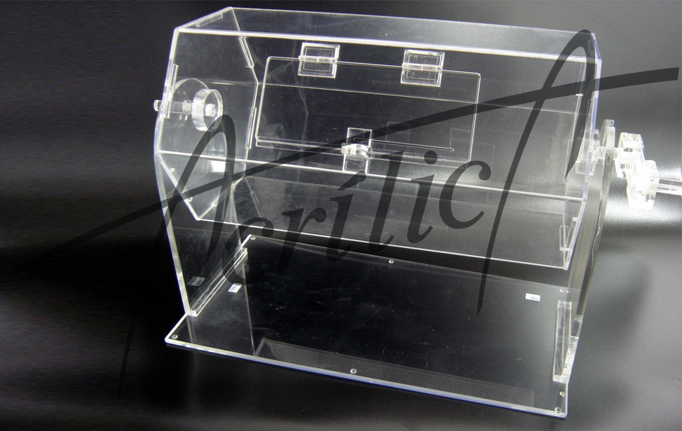 urna sextavada de acrilico cristal ss981